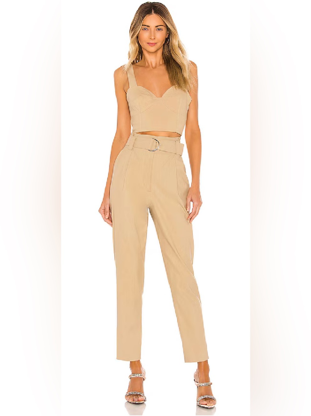NWT Linen Blend A.L.C. Diego high-rise pant in Sand: size 0